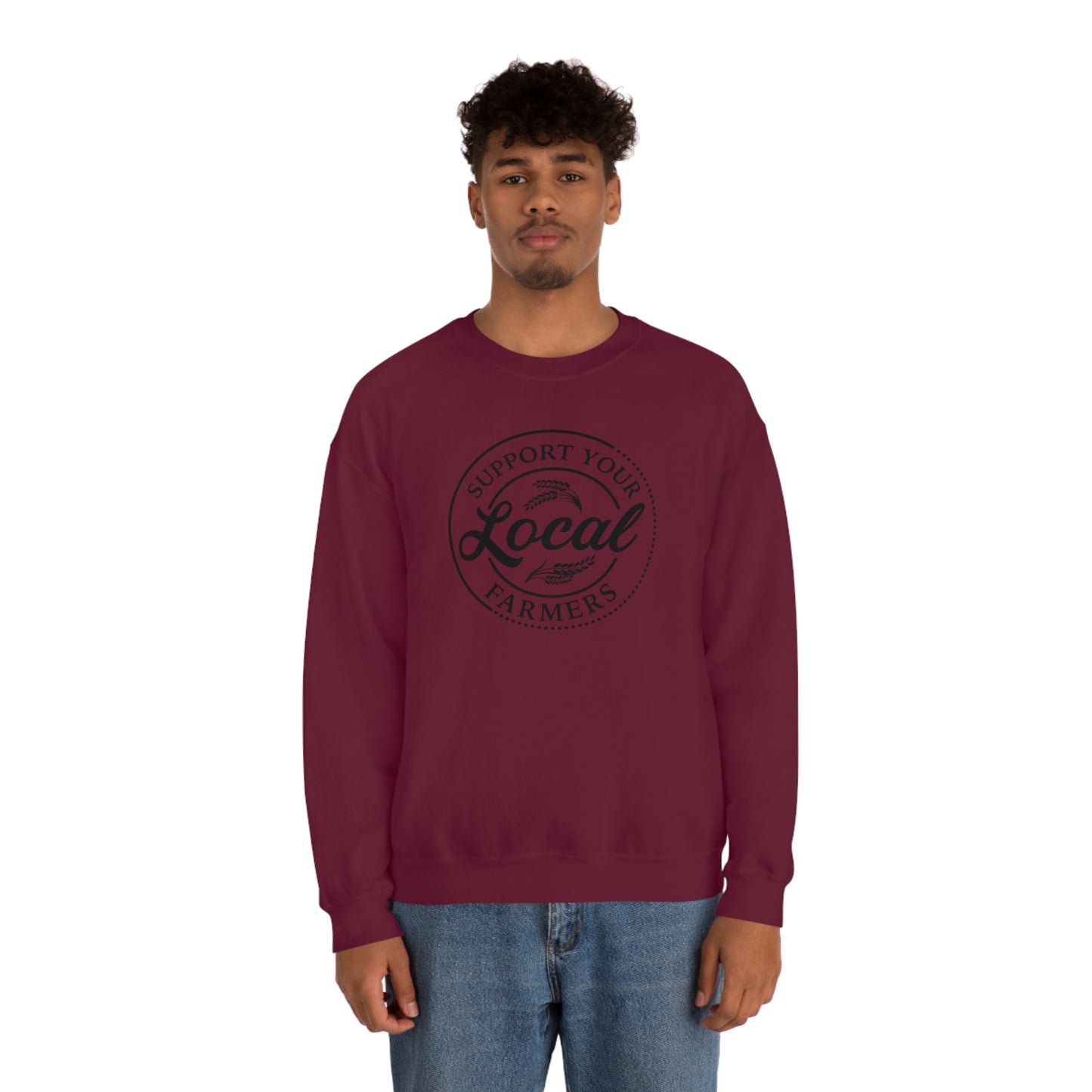 "Support Your Local Farmers" - Unisex Heavy Blend™ Crewneck Sweatshirt