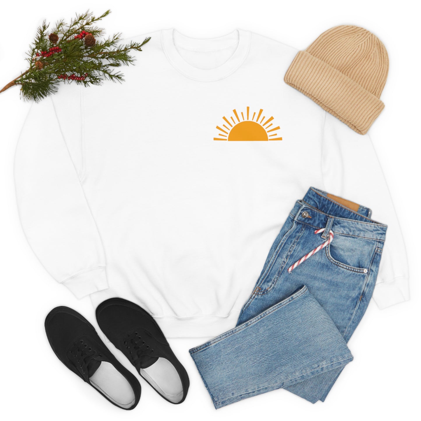 "Sunshine on My Mind" (Front & Back Design) - Unisex Heavy Blend™ Crewneck Sweatshirt