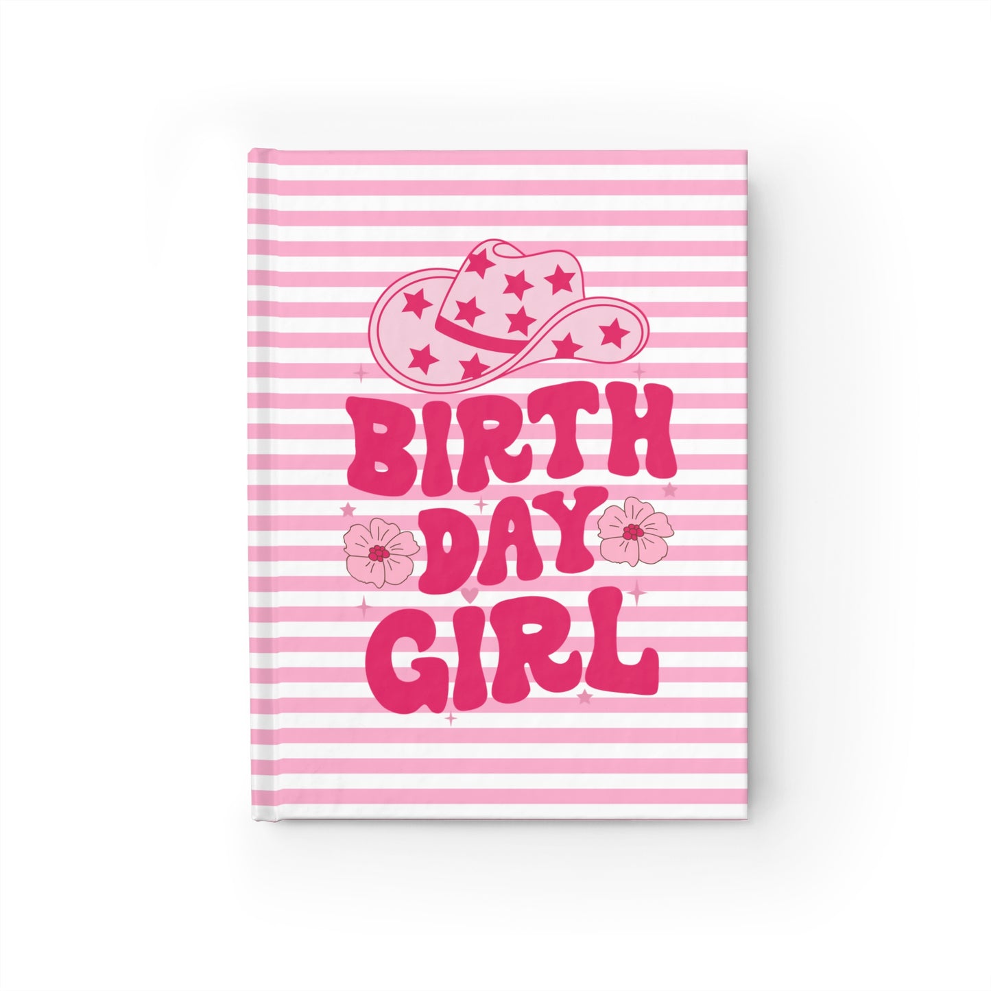 BIrthday Girl Hot Pink Cowboy Hat Journal - Blank