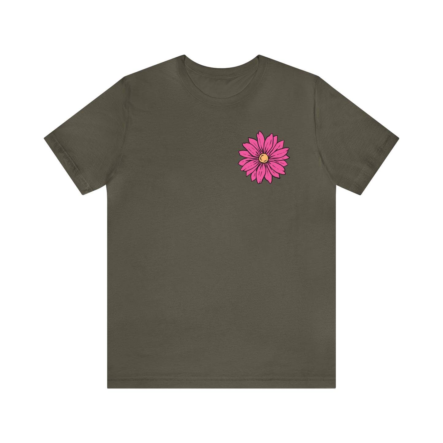 TWO SIDED Positive Energy T-Shirt (Flower on Front - Positive Energy on Back) Christian T-Shirt