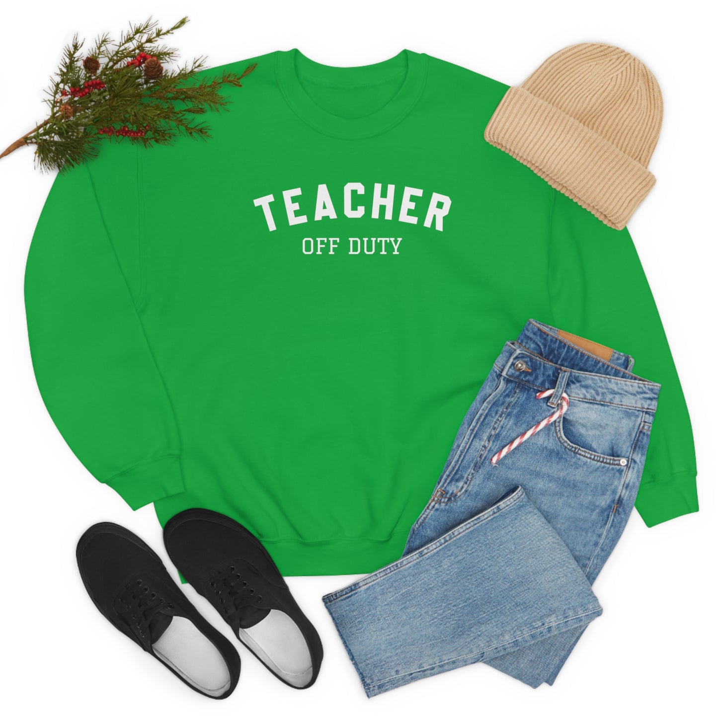 "Teacher Off-Duty" - Unisex Heavy Blend™ Crewneck Sweatshirt