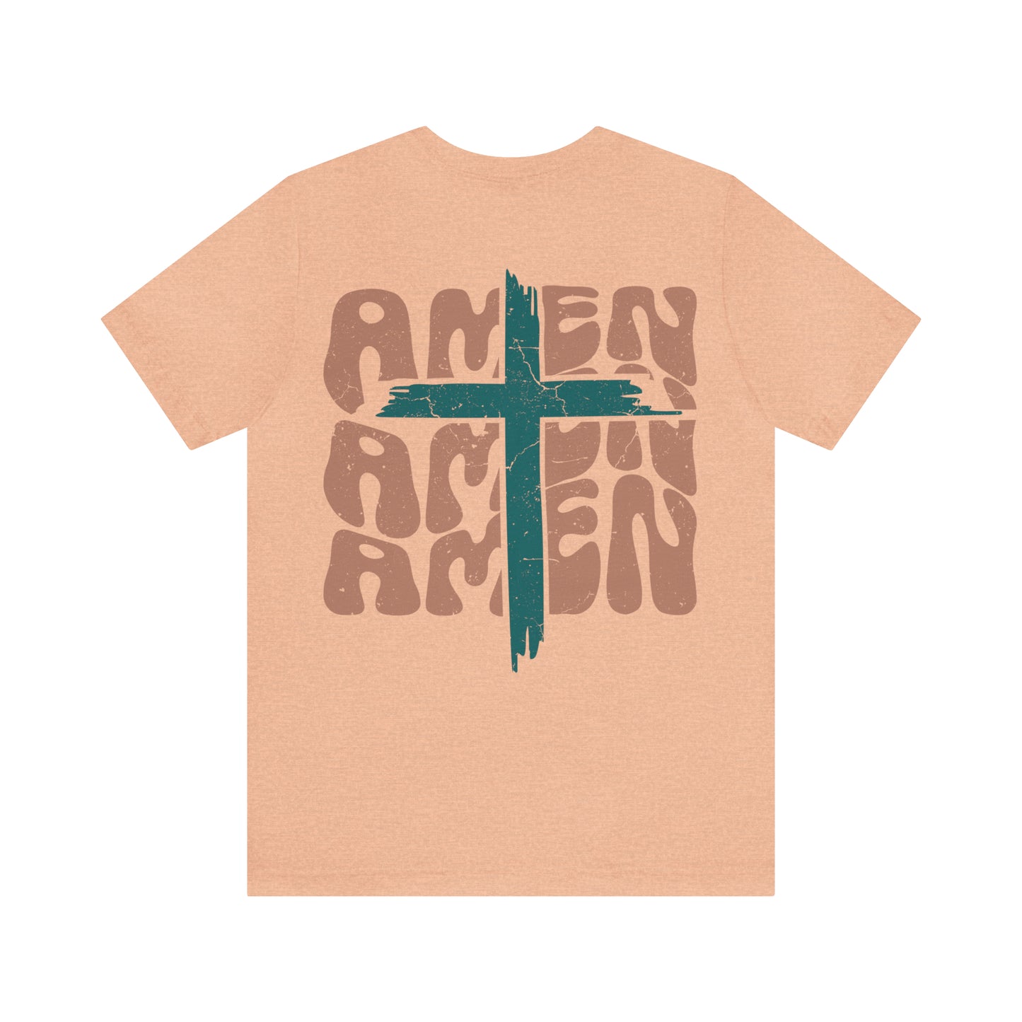 Amen Amen Amen with Cross Front and Back Design T-Shirt