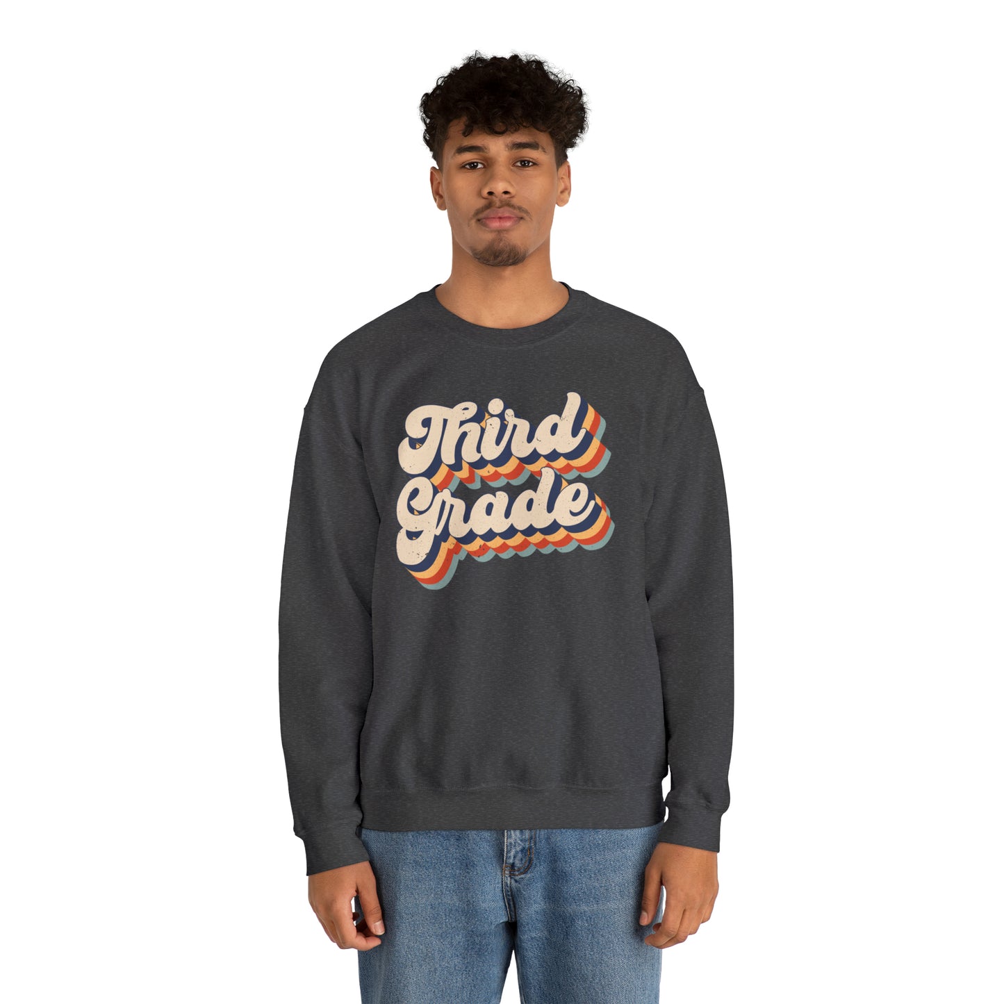 Retro Third Grade Unisex Heavy Blend™ Crewneck Sweatshirt