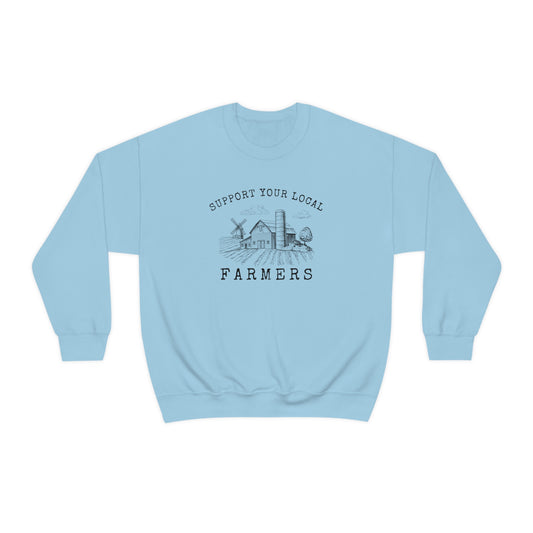 "Support Your Local Farmers - Wide Scene" - Unisex Heavy Blend™ Crewneck Sweatshirt