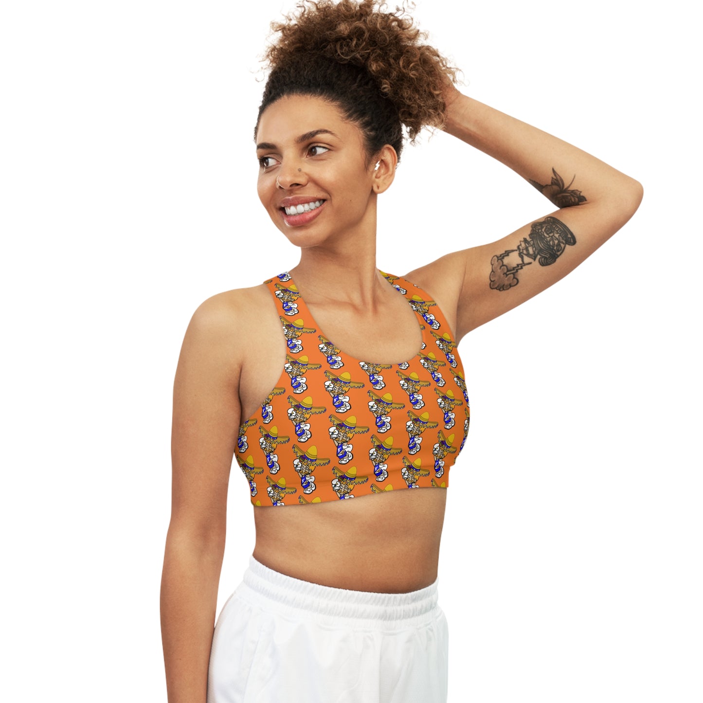 Sombrero Midget Seamless Sports Bra - Orange