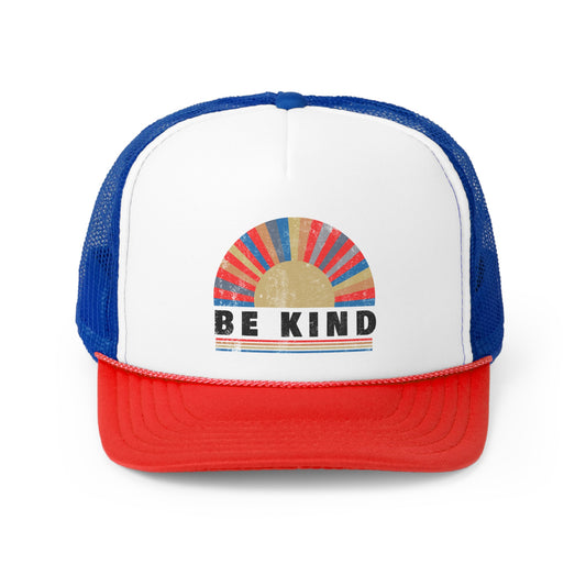 Be Kind Sunburst Tall Trucker Caps