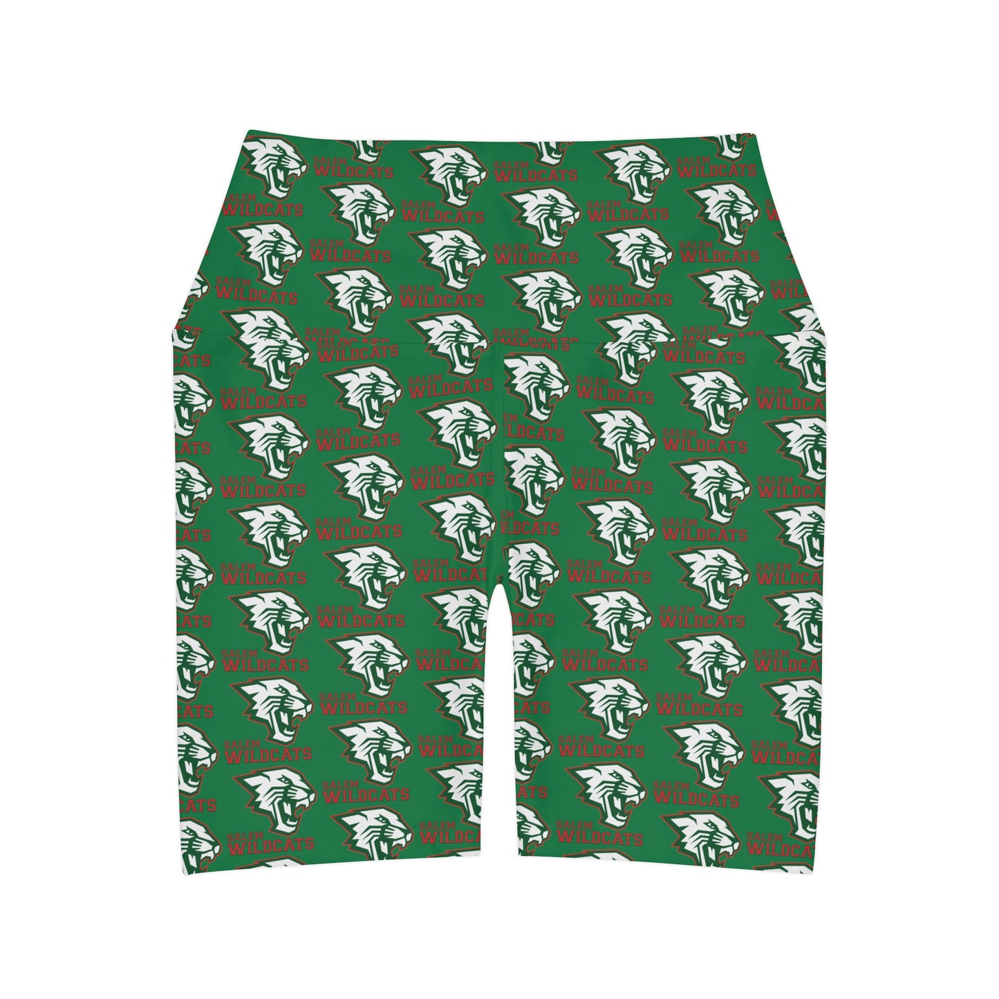 Salem Wildcats High Waisted Yoga Shorts - Green