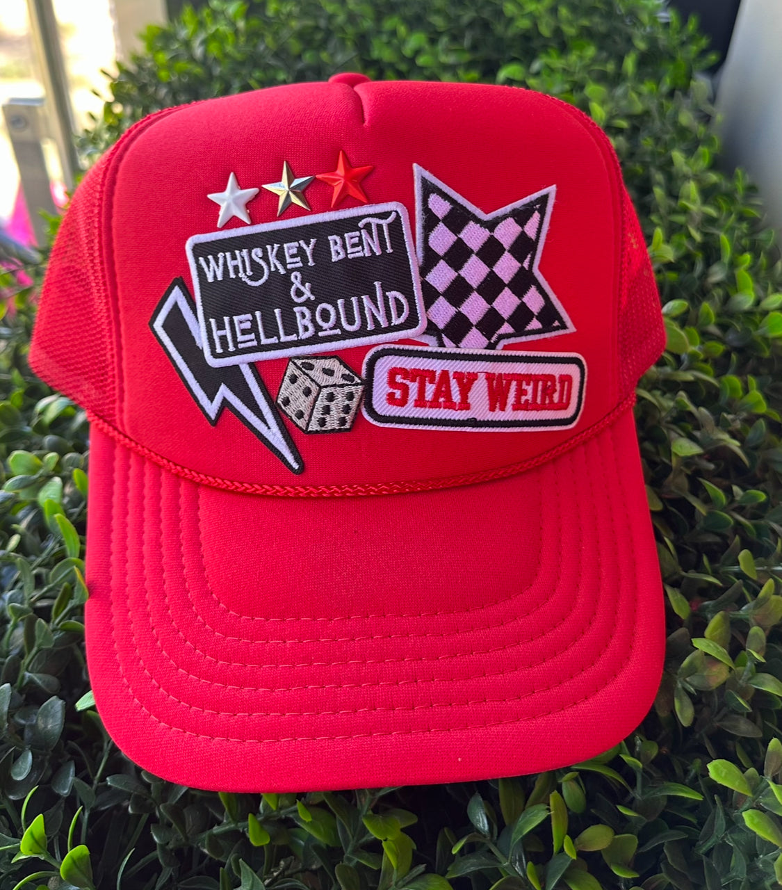 Whiskey Bent & Hellbound Stay Weird Trucker Hat