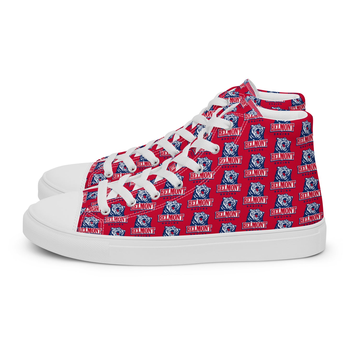 Belmont University Men’s high top canvas shoes - Red