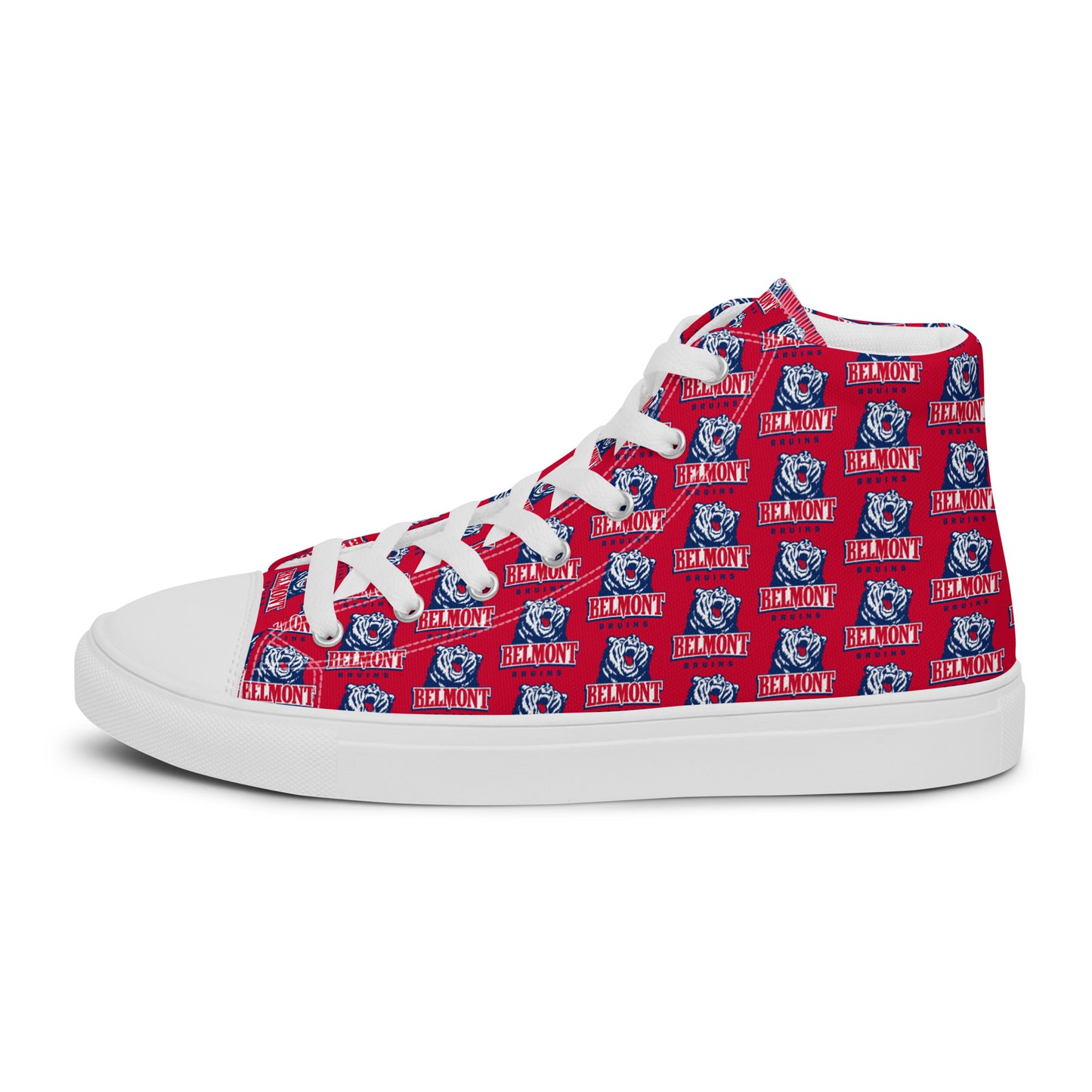 Belmont University Men’s high top canvas shoes - Red