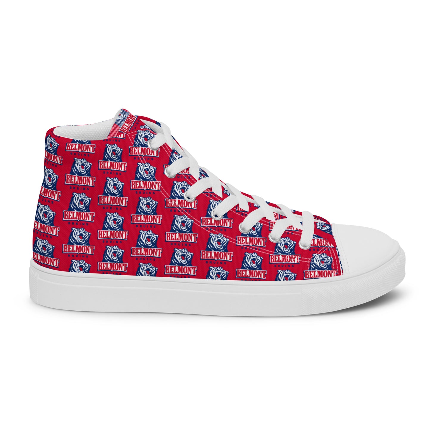 Belmont University Men’s high top canvas shoes - Red