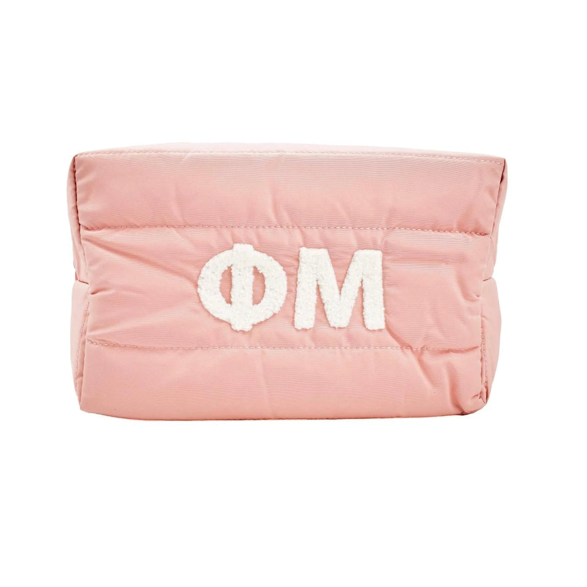 Phi Mu Puffer Style Makeup Bag
