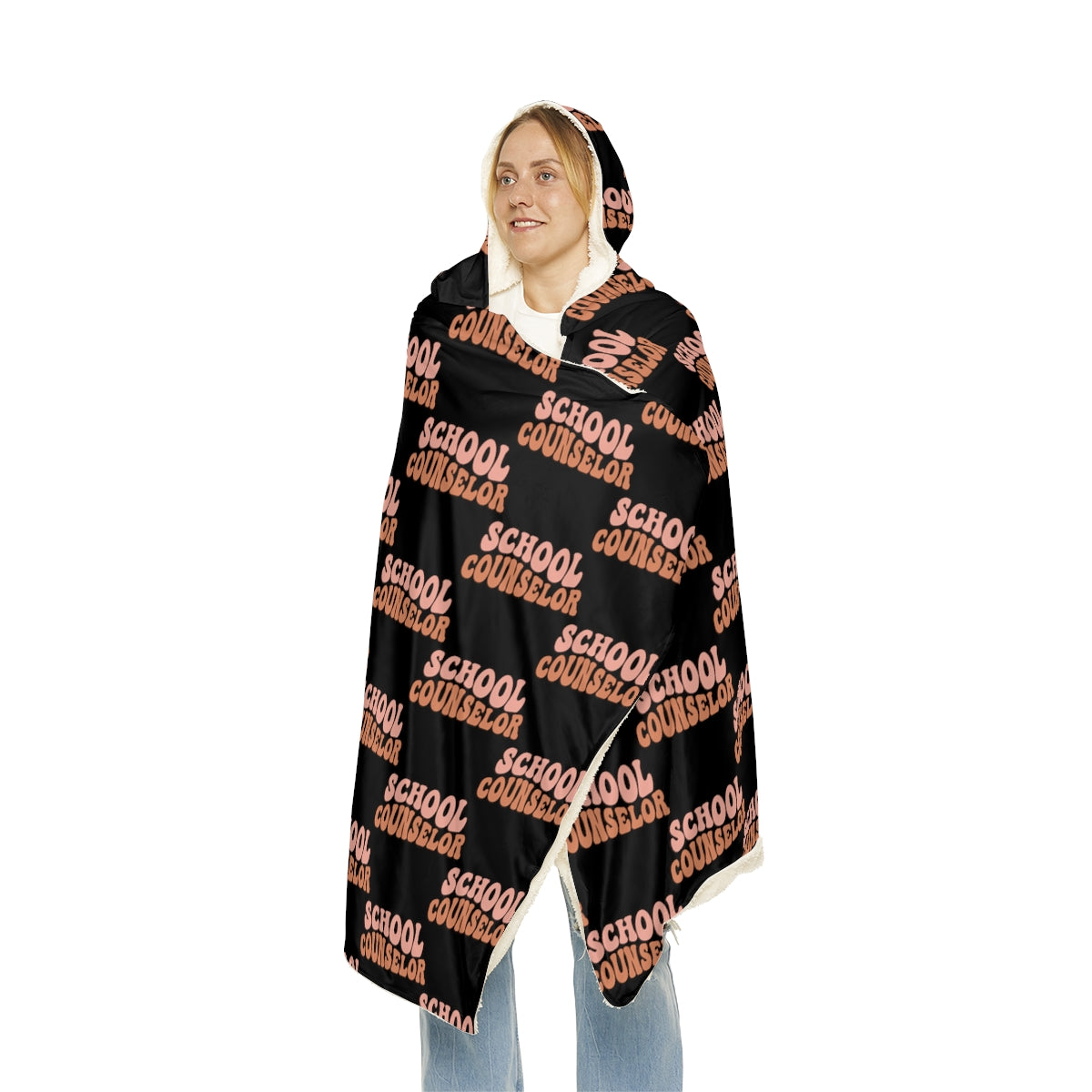 Black Rustic Colors "School Counselor" Snuggle Blanket