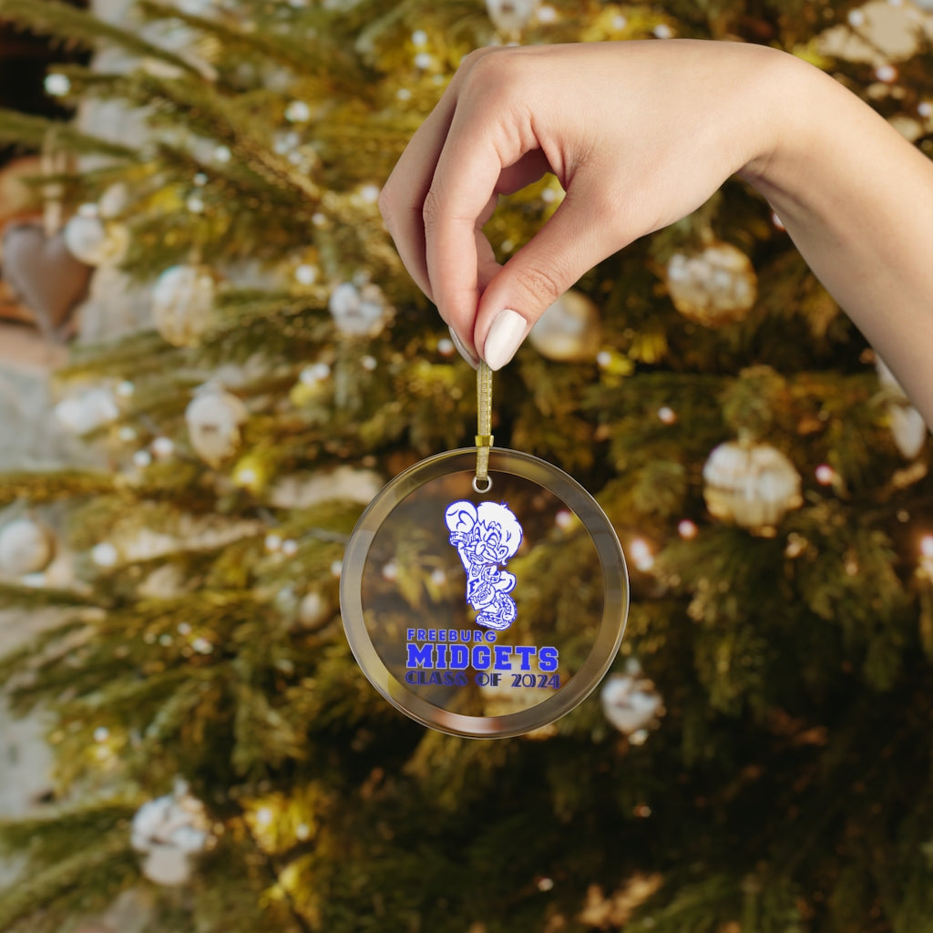 Freeburg Midget Glass Ornament - Class of 2024