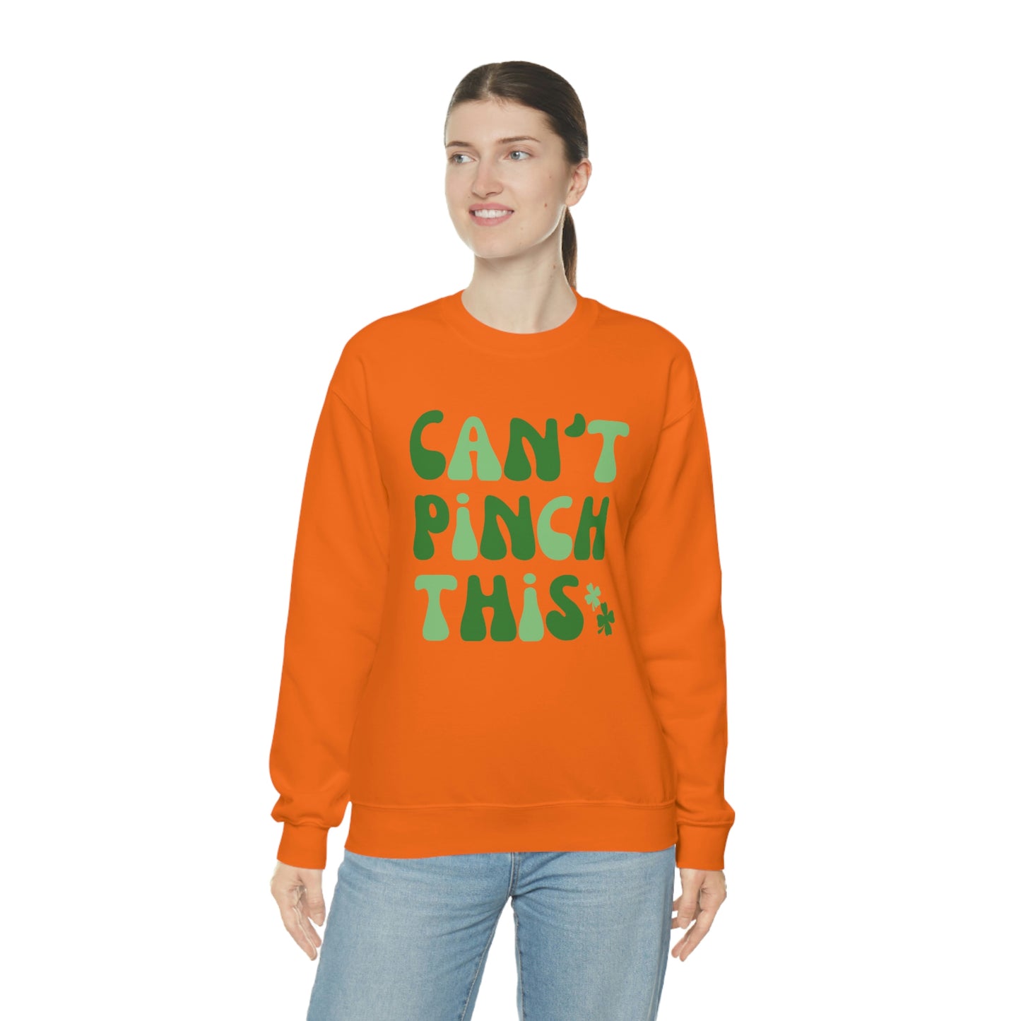 St. Patrick's Day "Can't Pinch This"  Design Unisex Heavy Blend Crewneck Sweatshirt