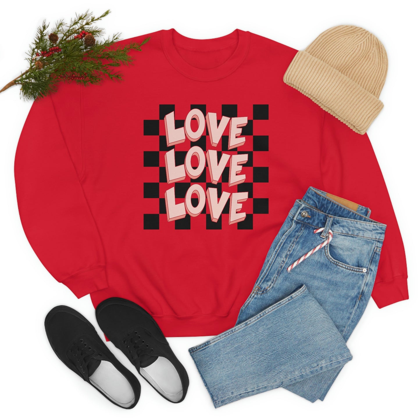 "Love Love Love" Unisex Heavy Blend™ Crewneck Sweatshirt