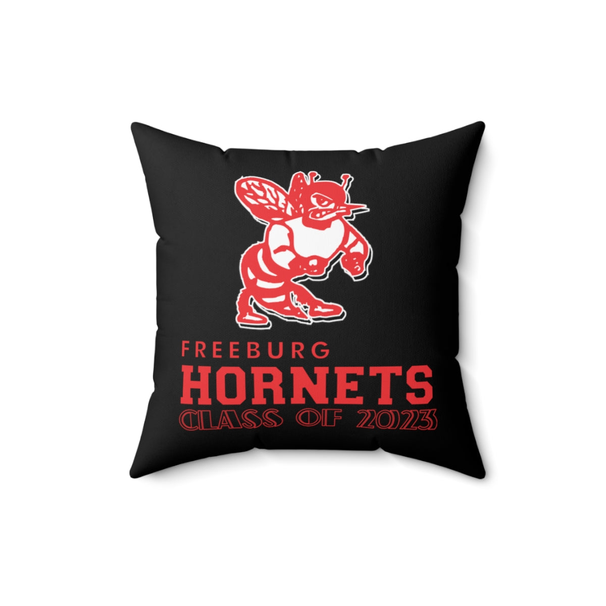 Black Freeburg Hornet Class of 2023 Spun Polyester Square Pillow