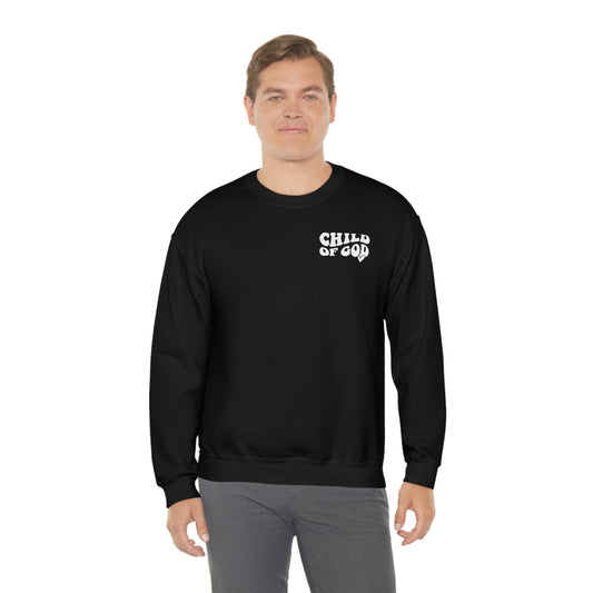 Front and Back Image "Child of God" Unisex Heavy Blend™ Crewneck Sweatshirt