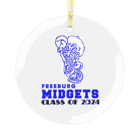 Freeburg Midget Glass Ornament - Class of 2024