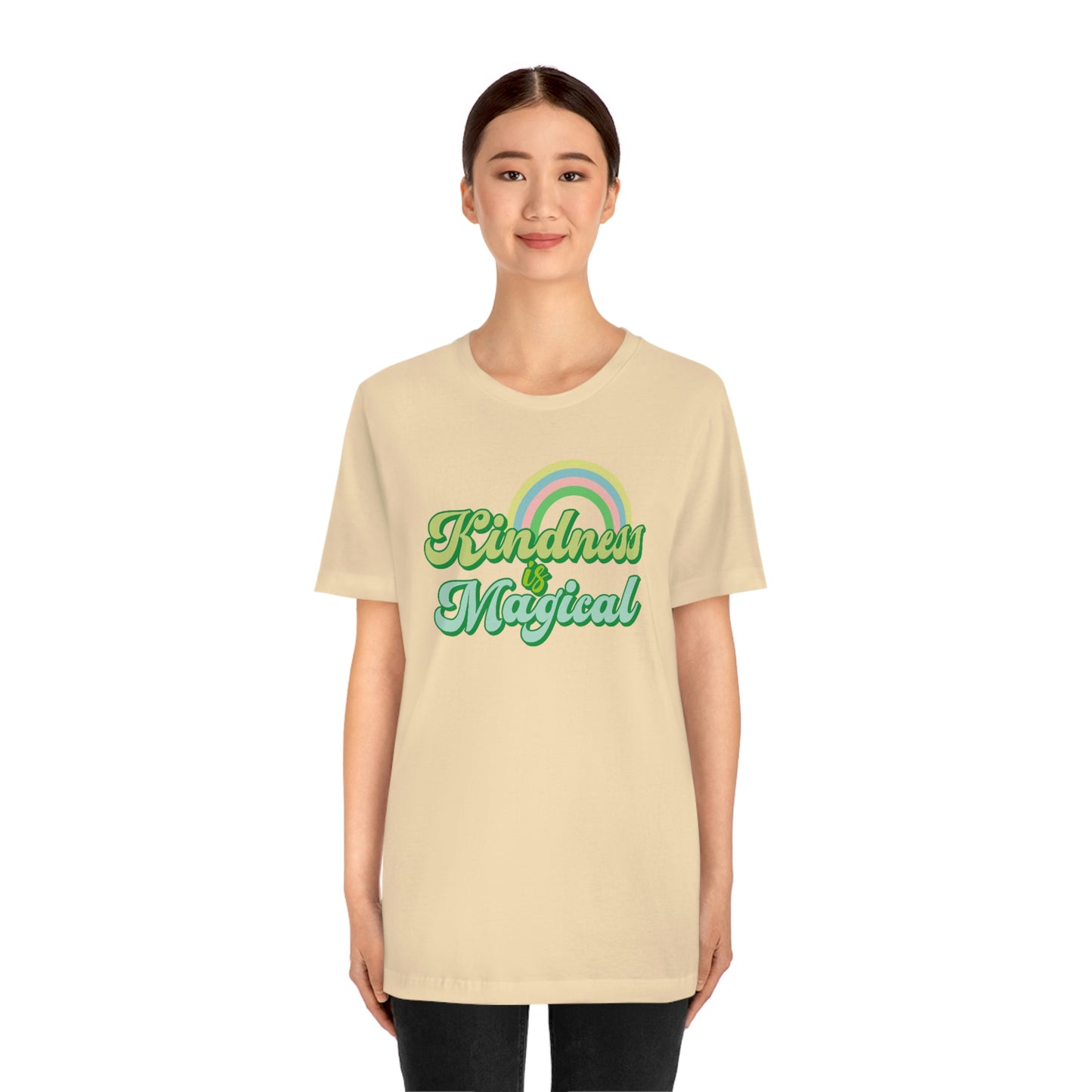 St. Patrick's Day "Kindness is Magical" - Front Side Only Unisex Jersey Short Sleeve Tee