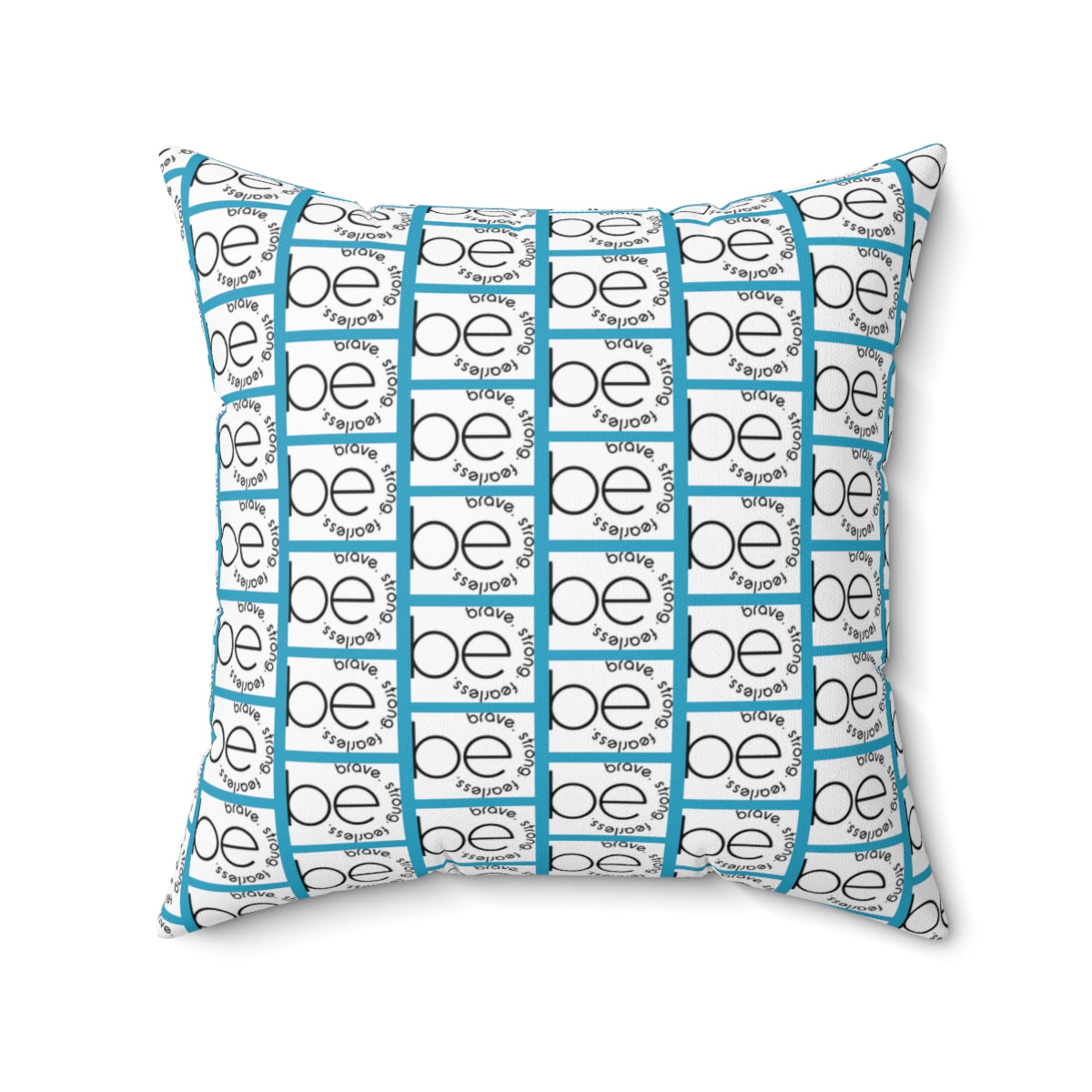 Turquoise BE ORIGINAL Pattern Spun Polyester Square Pillow