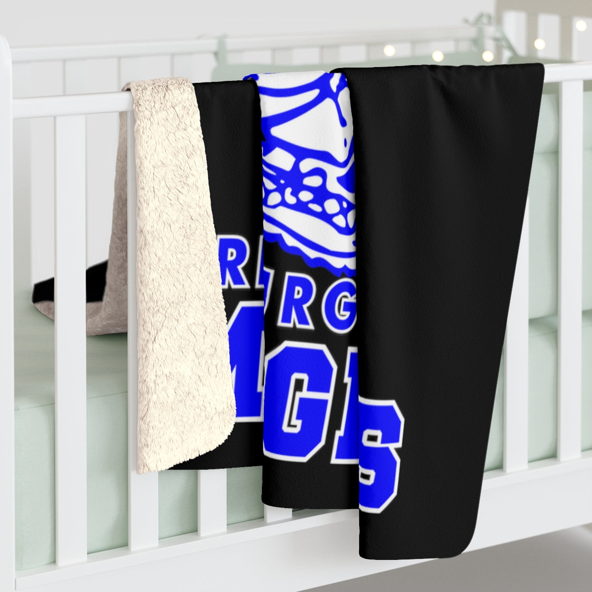 Black Freeburg Midgets Sherpa Fleece Blanket