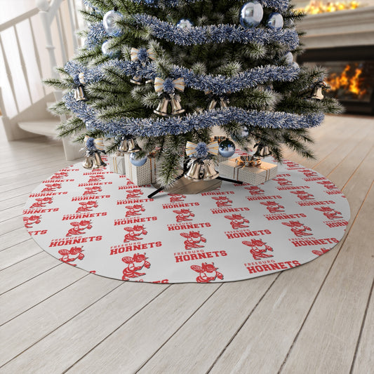 Freeburg Hornet White Round Tree Skirt