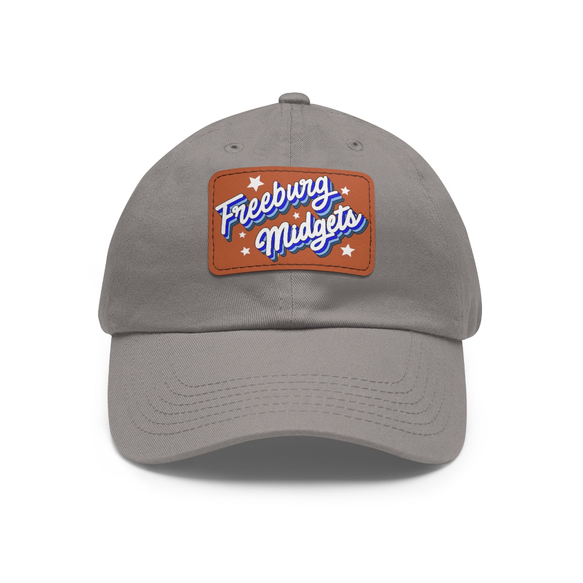 Freeburg Midget Cursive Dad Hat with Leather Patch