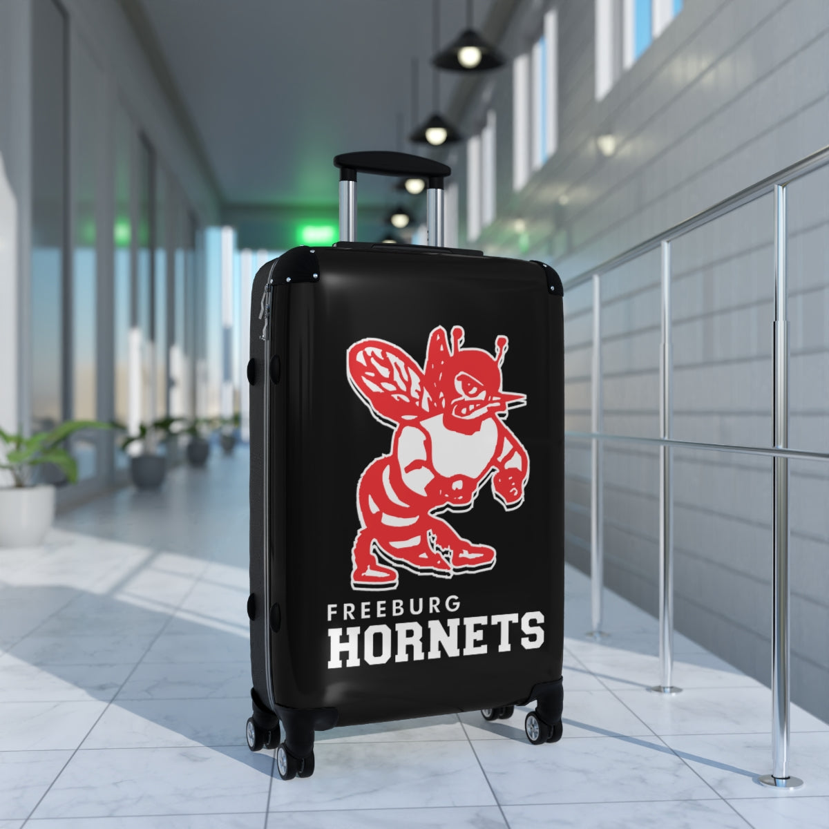 Freeburg Hornet Suitcases - Black Front/ Black Back