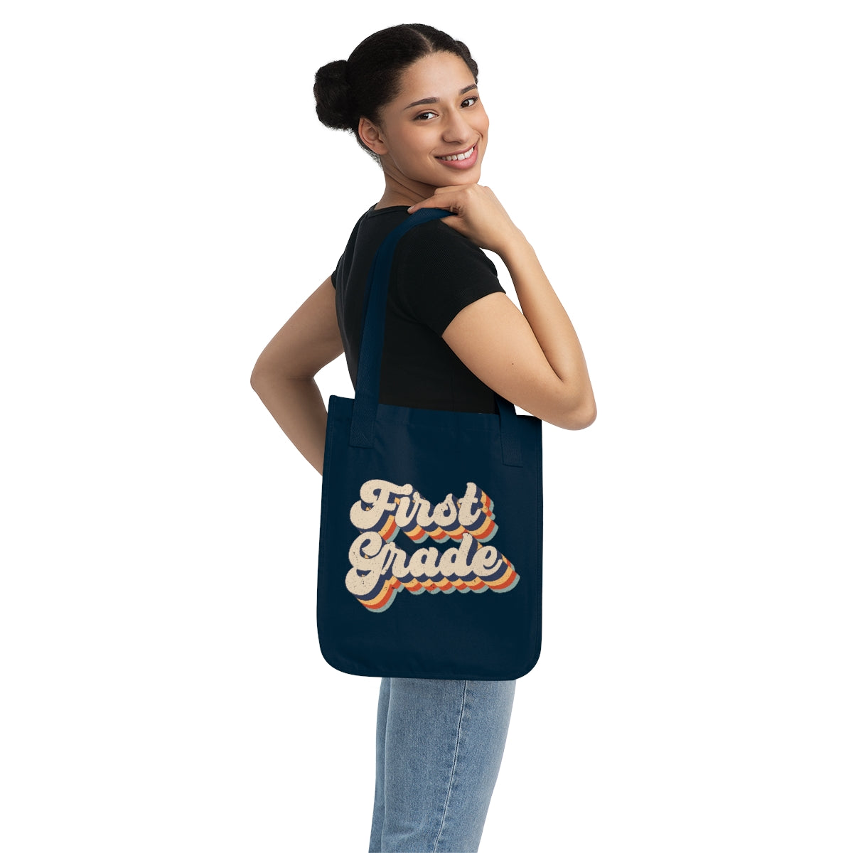 First Grade Organic Canvas Tote Bag