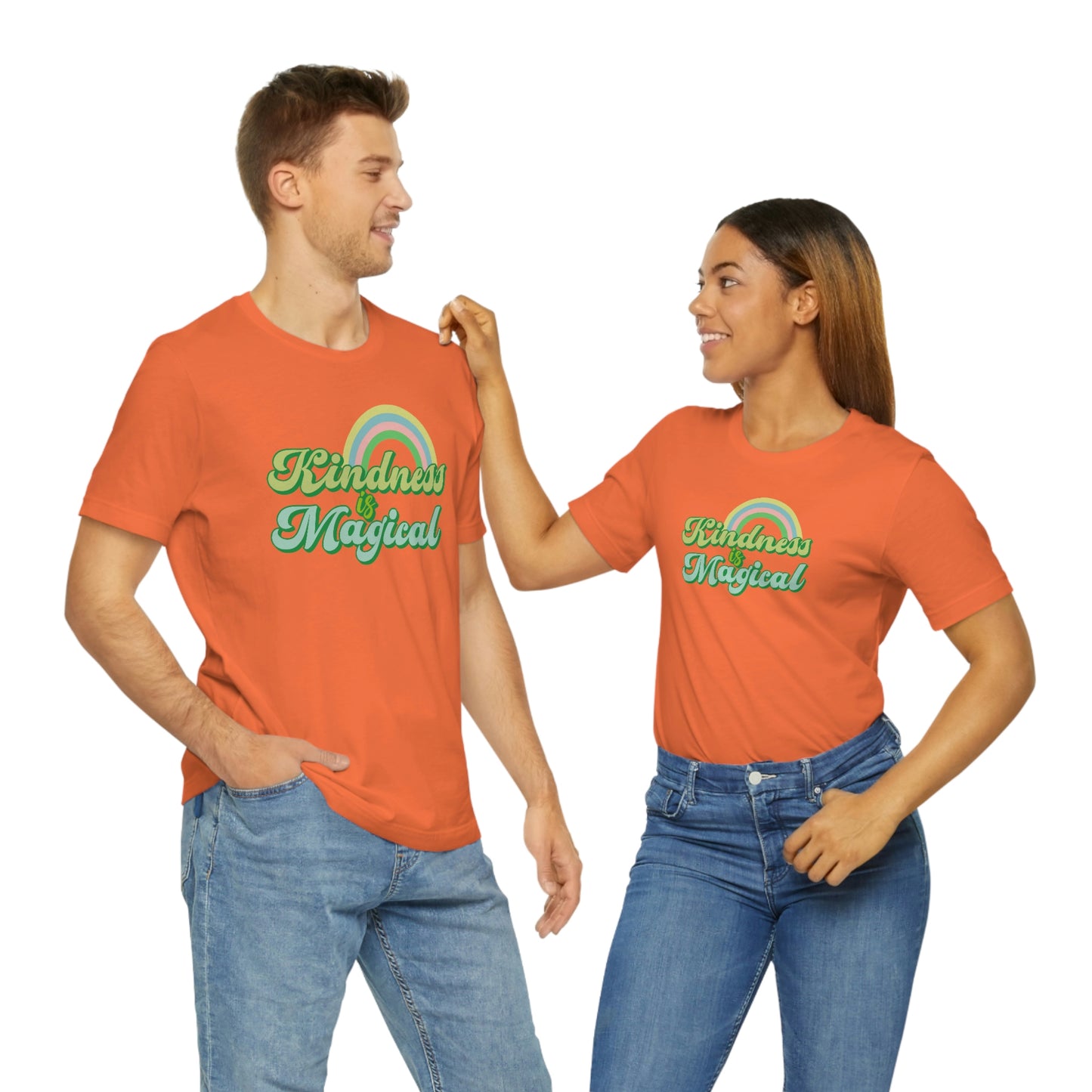 St. Patrick's Day "Kindness is Magical" - Front Side Only Unisex Jersey Short Sleeve Tee