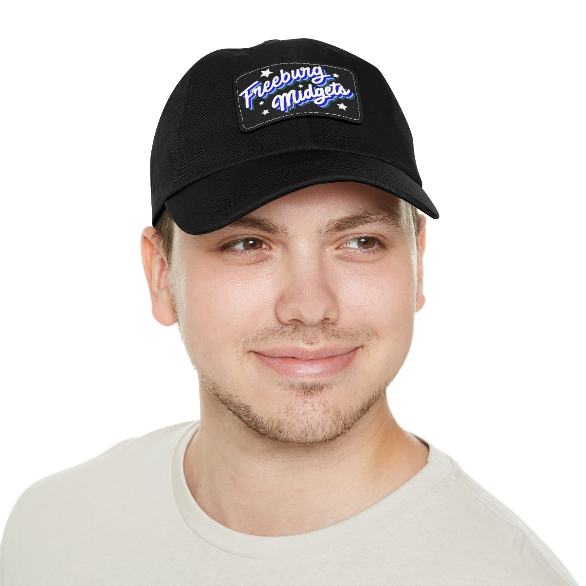 Freeburg Midget Cursive Dad Hat with Leather Patch