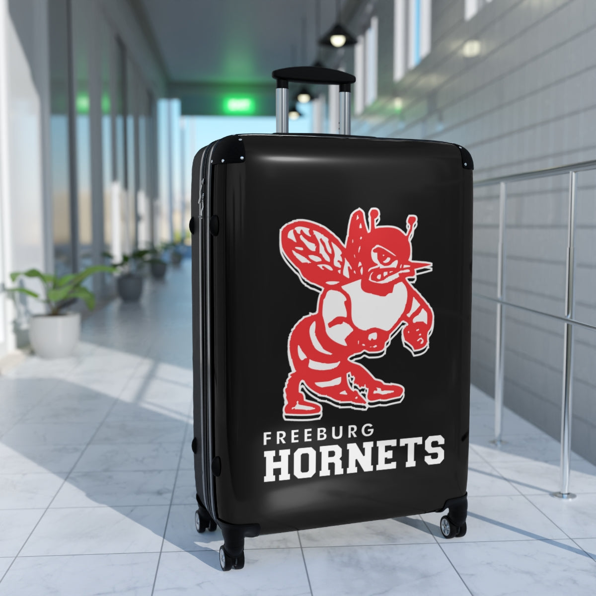 Freeburg Hornet Suitcases - Black Front/ Black Back