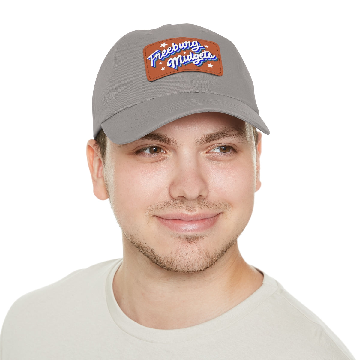 Freeburg Midget Cursive Dad Hat with Leather Patch