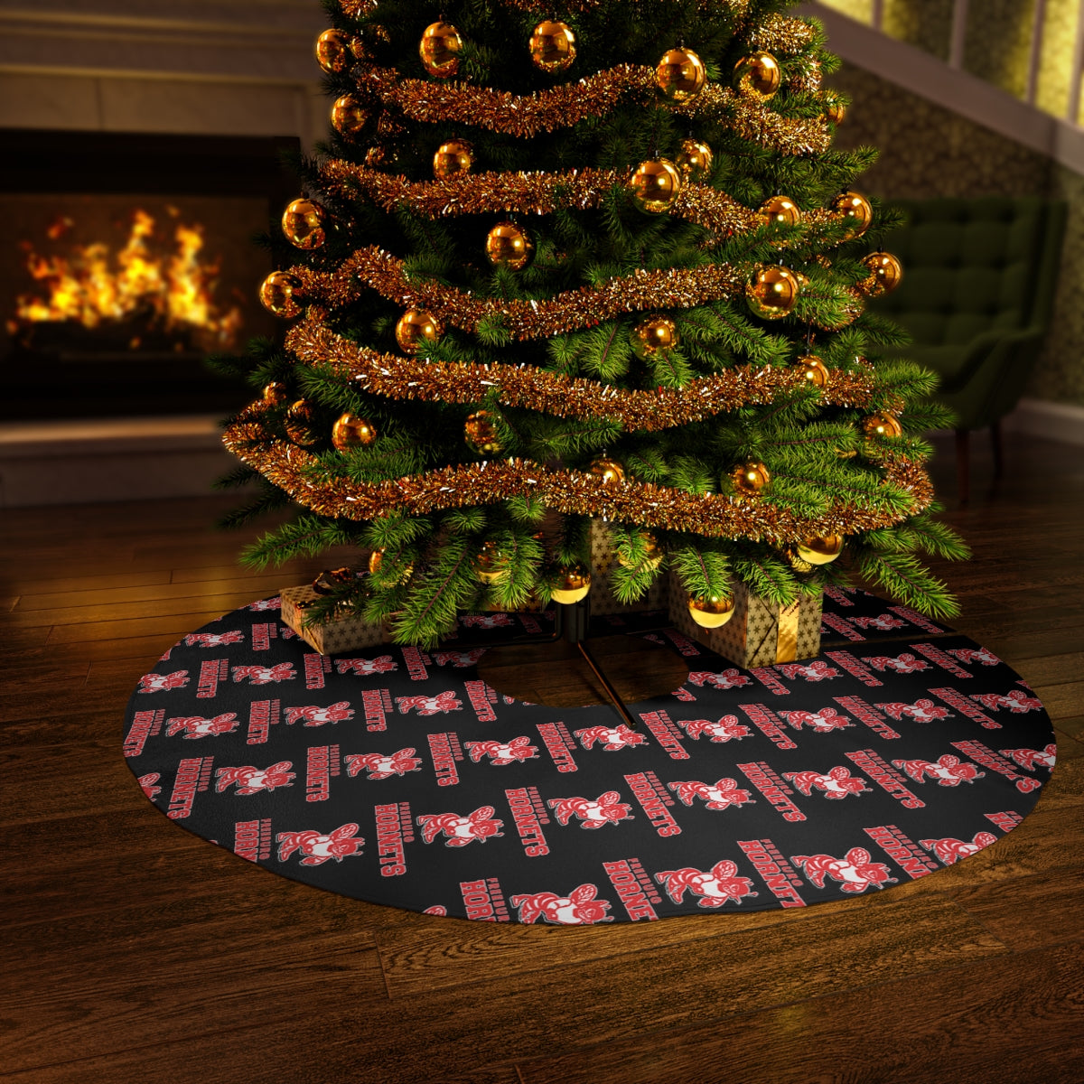 Freeburg Hornet Black Round Tree Skirt