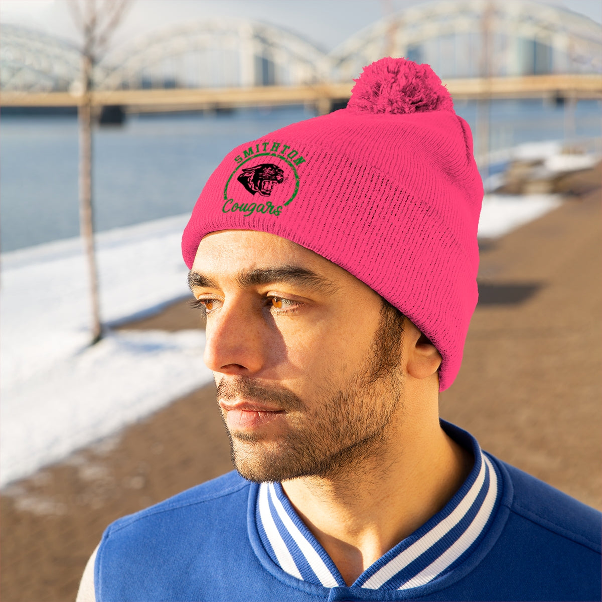 Smithton Cougars Pom Pom Beanie