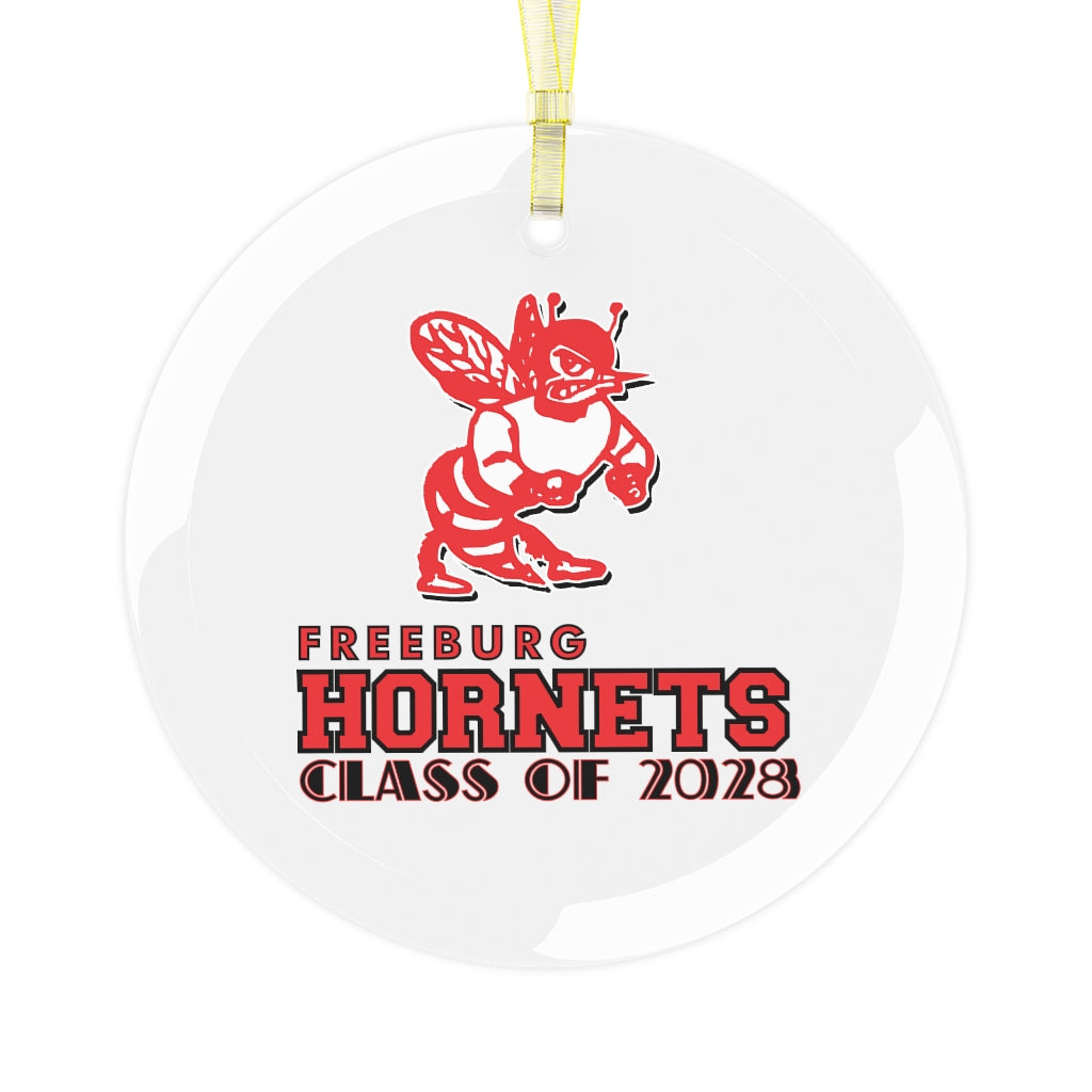 Freeburg Hornet Glass Ornament - Class of 2028