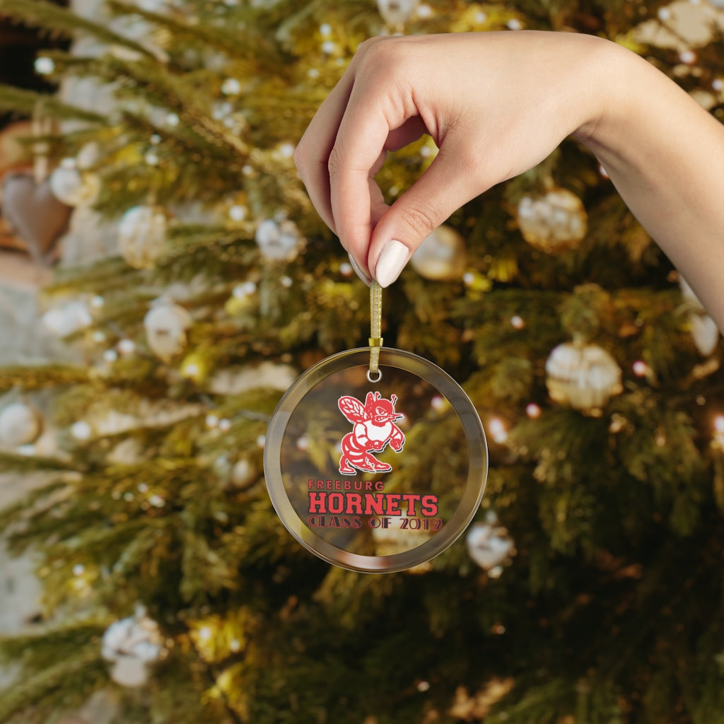 Freeburg Hornet Glass Ornament - Class of 2019