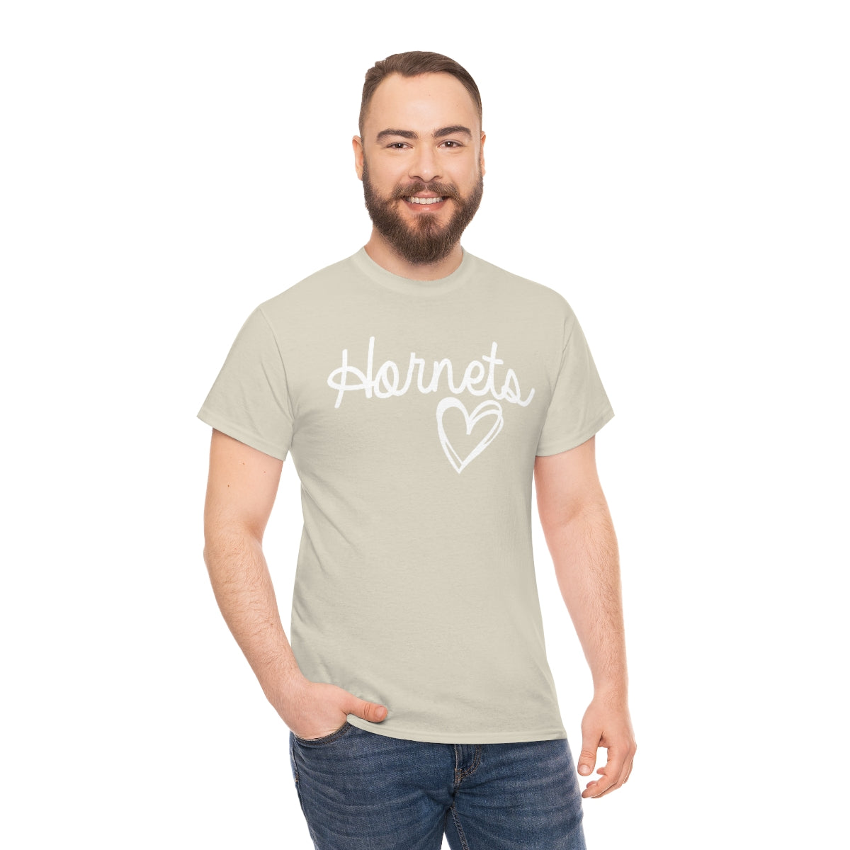 Hornet White Heart Unisex Heavy Cotton Tee