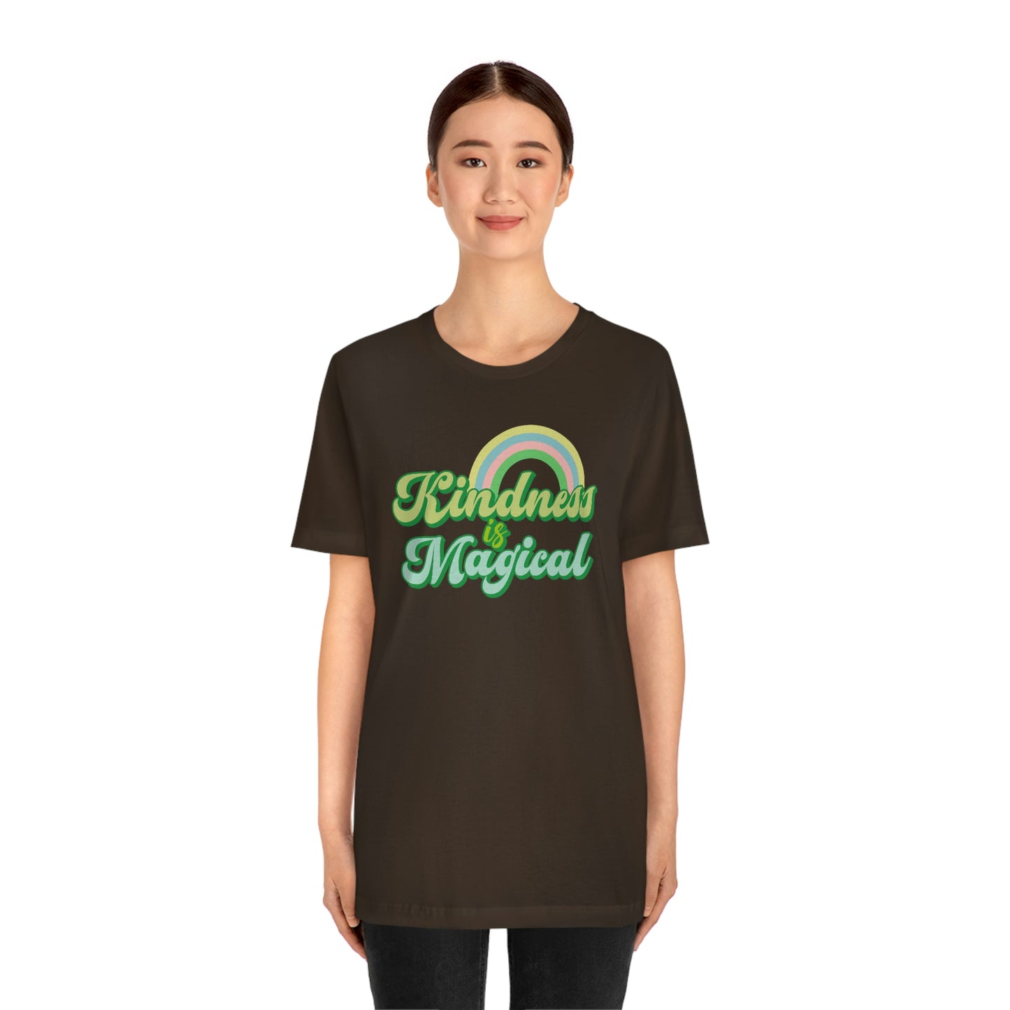 St. Patrick's Day "Kindness is Magical" - Front Side Only Unisex Jersey Short Sleeve Tee