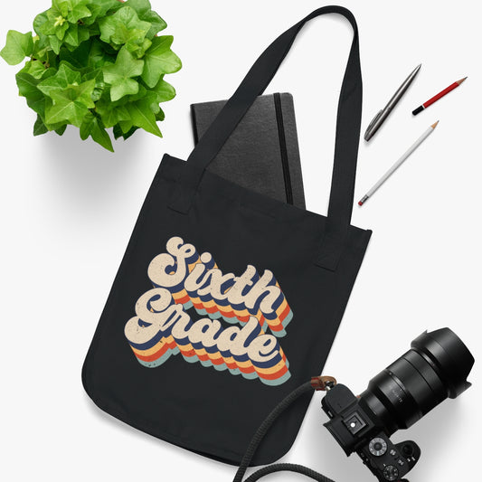 Sixth Grade Organic Canvas Tote Bag