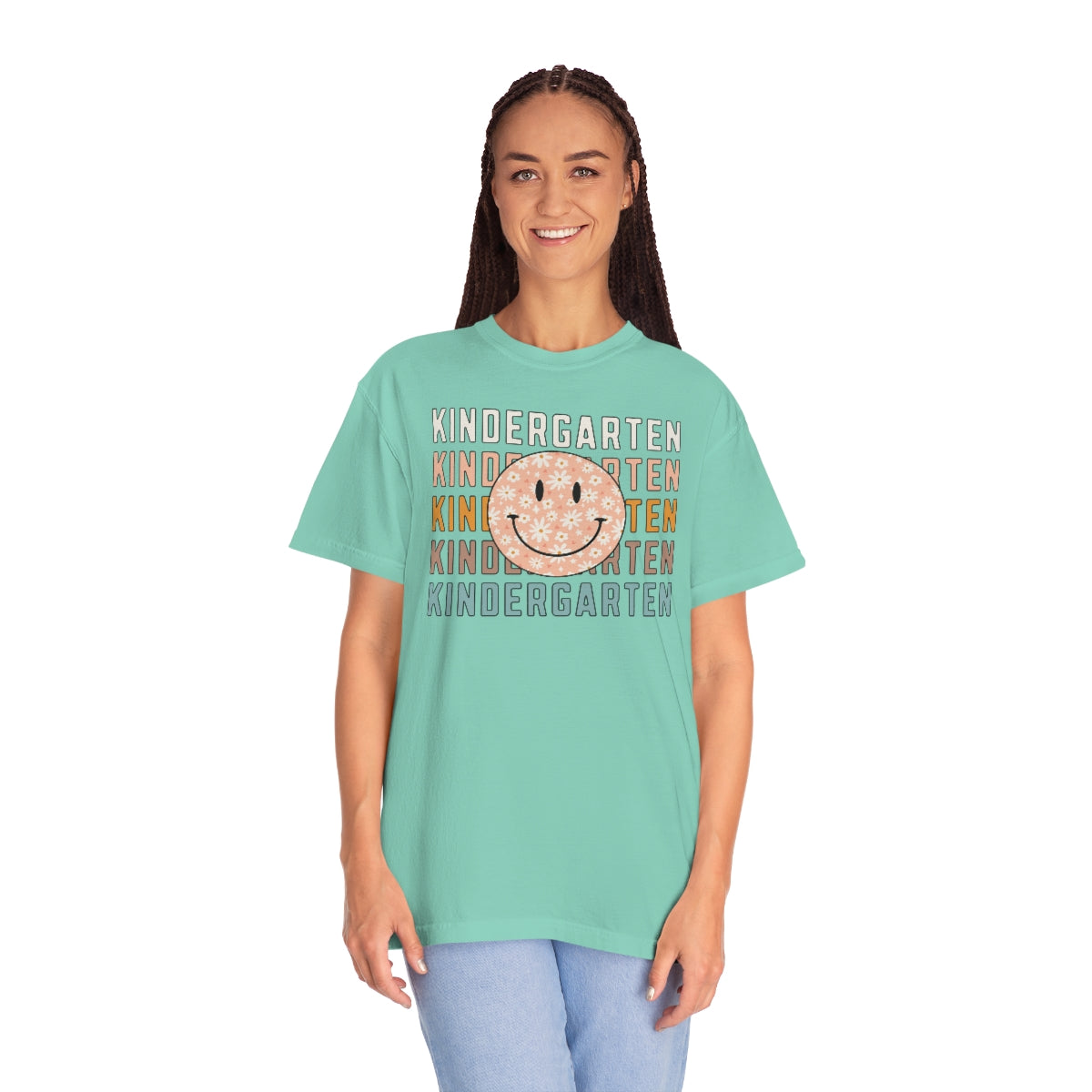 Kindergarten Smiley Face Warm Colors Unisex Garment-Dyed PREMIUM T-shirt