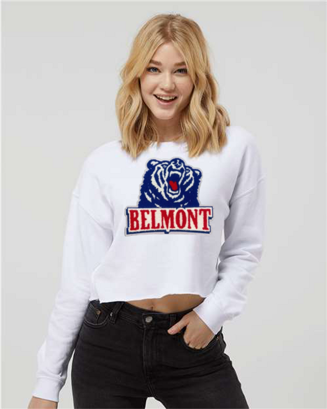 Belmont University Cropped Chenille Hoodie