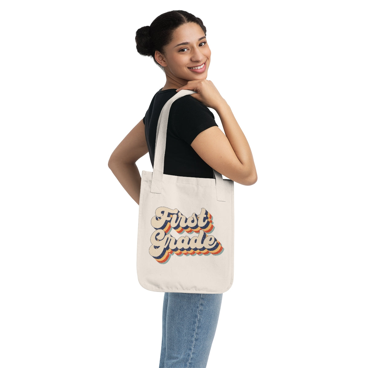 First Grade Organic Canvas Tote Bag