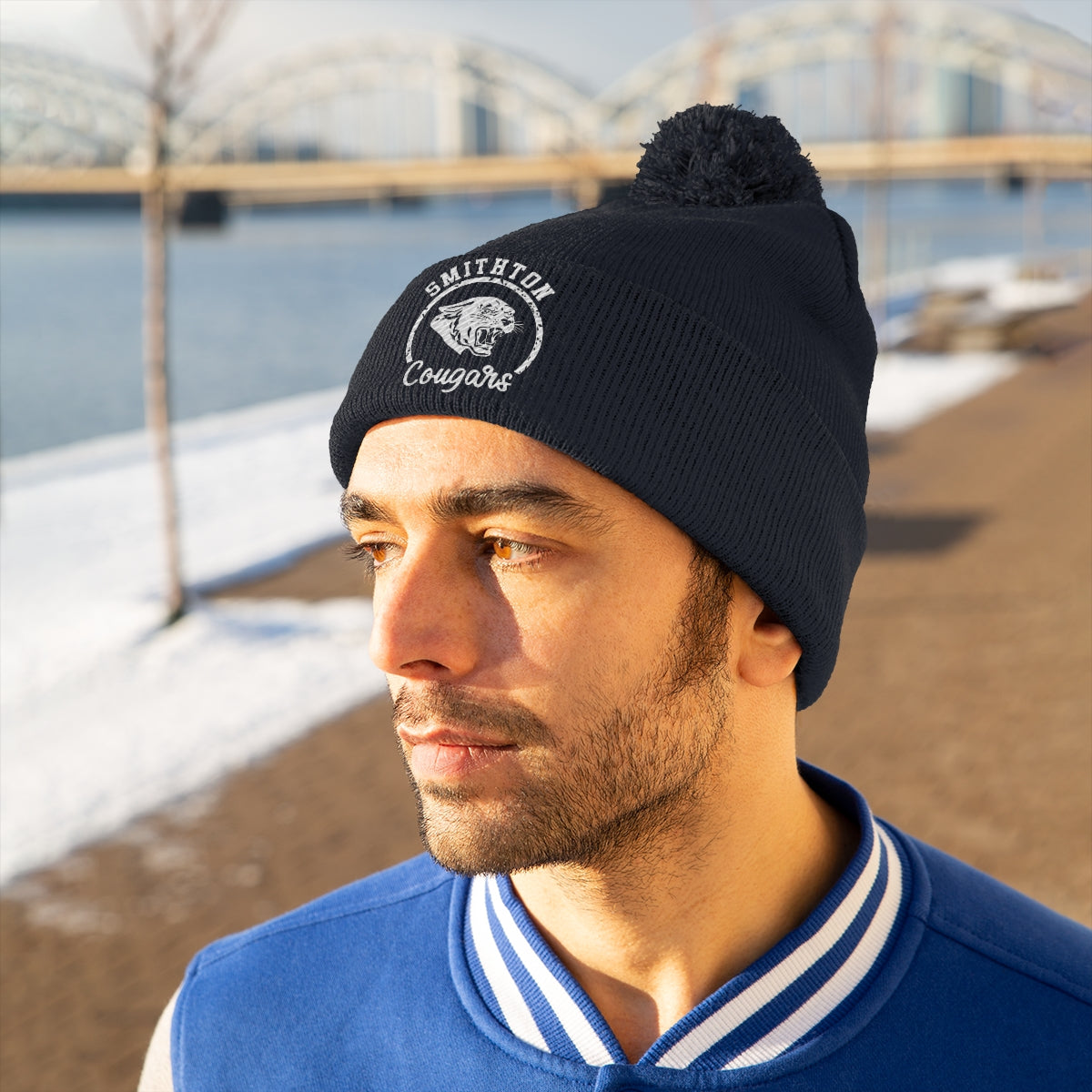 Smithton Cougars Pom Pom Beanie