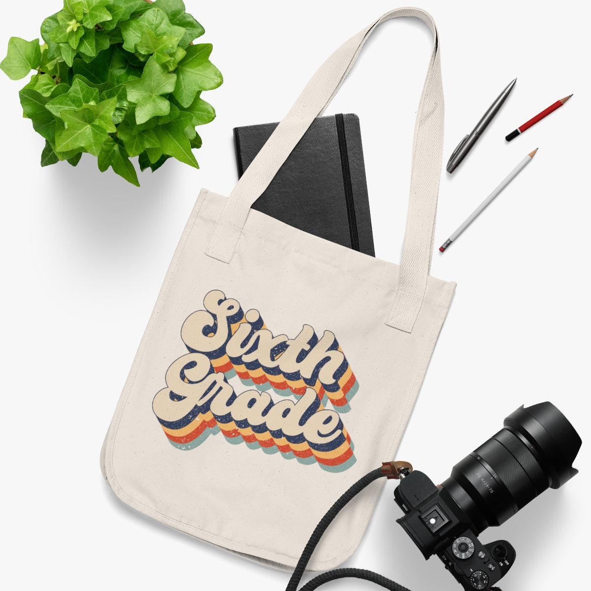 Sixth Grade Organic Canvas Tote Bag