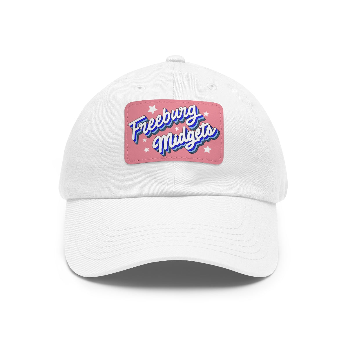 Freeburg Midget Cursive Dad Hat with Leather Patch