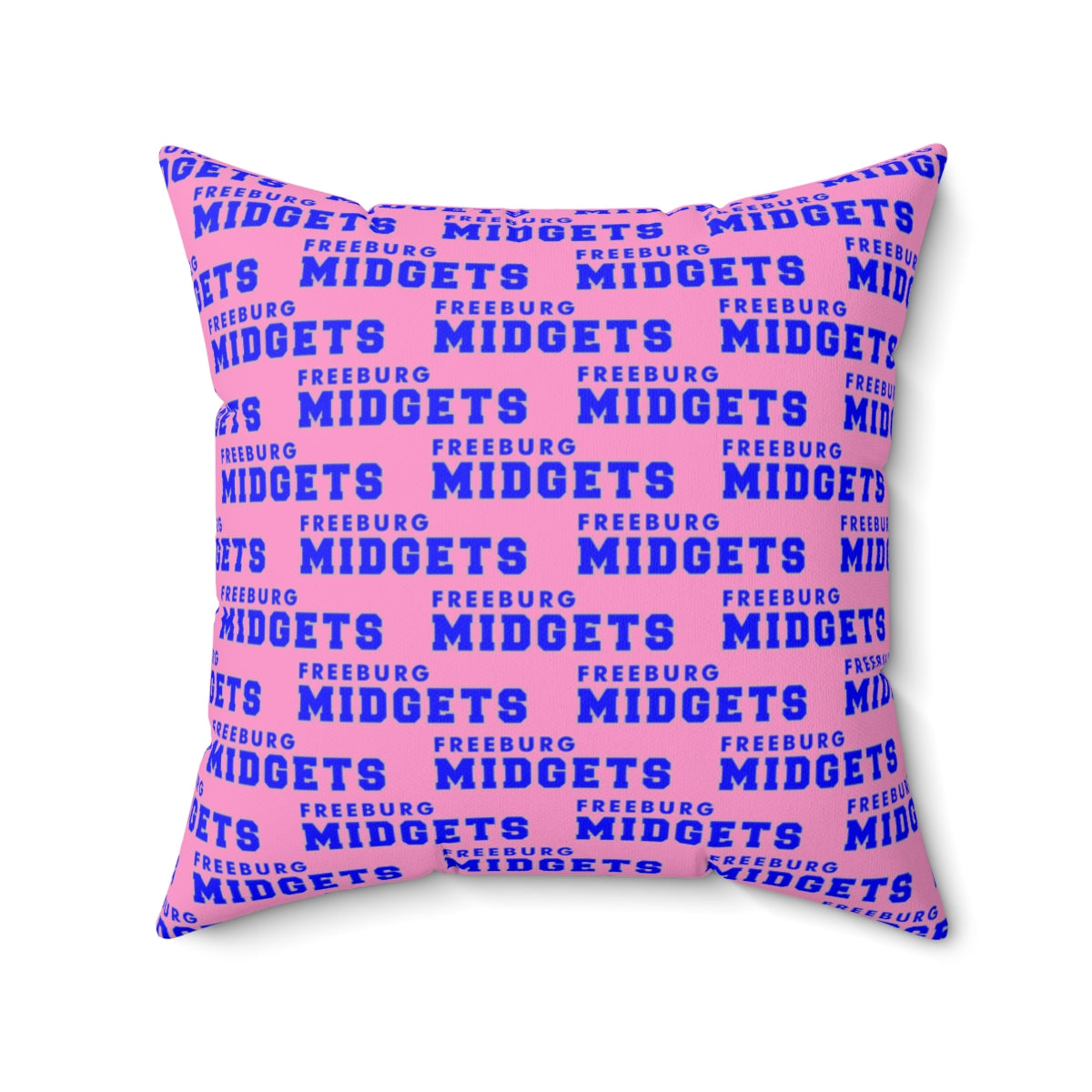 Pink Freeburg Midgets Spun Polyester Square Pillow