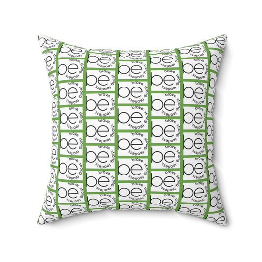 Green BE ORIGINAL Pattern Spun Polyester Square Pillow