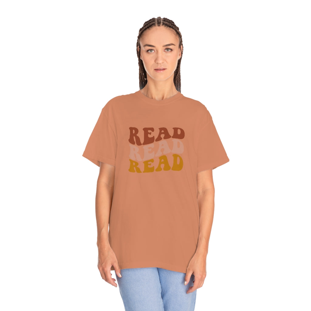 Read Read Read Warm Colors Unisex Garment-Dyed PREMIUM T-shirt